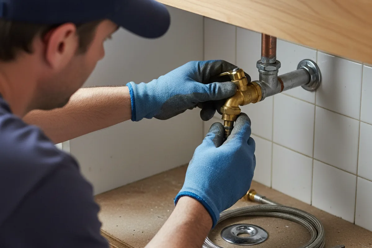Shutoff valve and fitting work during Faucet and Fixture Repair in Mount Joy